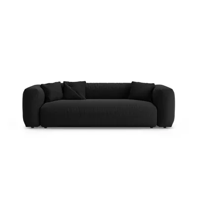 Canapea modulară neagră extensibilă 264 cm Martina – Micadoni