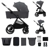 Cărucior combinat 2 în 1 KinderKraft - Nea 2, Deep Grey
