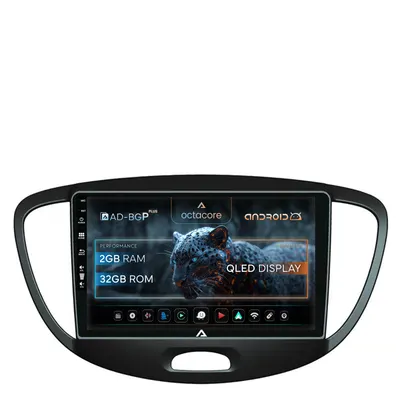 Navigatie Hyundai I10 (2007-2013), Android, P-Octacore 2GB RAM + 32GB ROM, 9 Inch - AD-BGP9002+AD-BGRKIT198