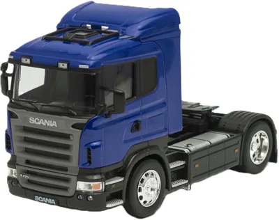 Mașinuță metalică Welly - Cap tractor Scania R470, 1:32, albastru