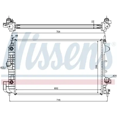 Radiator, racire motor NISSENS 63113A