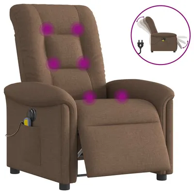 Gossi fotoliu electric de masaj rabatabil, maro, textil