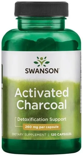 Activated Charcoal, 260 mg, 120 capsule, Swanson