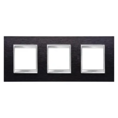 Placa ornament CProiector HORUS LUX international - IN METAL - 2+2+2 modul HORIZONTAL - ALUMINIUM BLACK - CProiector HORUS