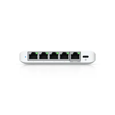 Switch Ubiquiti USW-Flex-2.5G-5, 5 porturi, USB-C, Layer 2, 25 Gbps, UniFi, PoE cu management