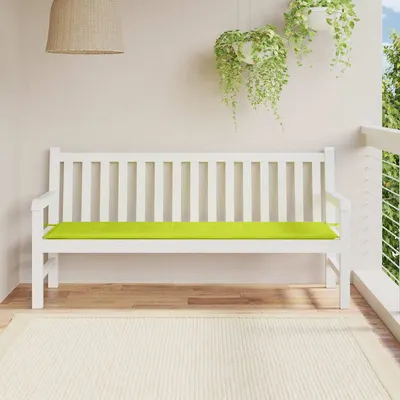 vidaXL Pernă de bancă de grădină, verde, 180x50x3 cm, textil oxford