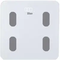 Cantar Electronic Persoane, Alb, 28 x 28 cm, Capacitate Maxima 180 kg, Sticla