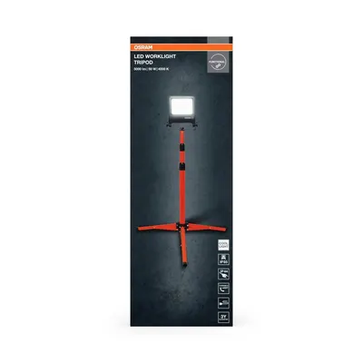 Proiector LED (lampa de lucru) cu stativ OSRAM Worklight Tripod, 50W,220-240V, 4500 lm, lumina neutra(4000K), IP65/IK06/IP44, in