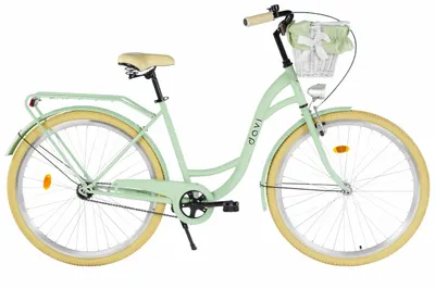 Bicicleta dama Davi Lila 28", 1 vitez, 160-185 cm, Verde/Crem