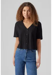 Camasa crop din amestec de in