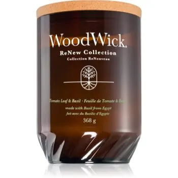 Woodwick Renew Tomato Leaf & Basil lumânare parfumată