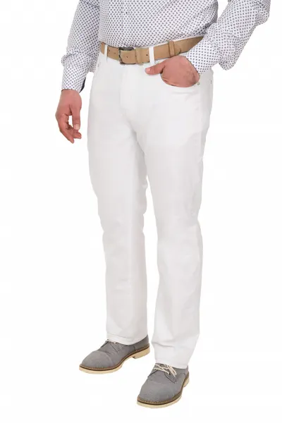 Pantaloni barbati, regular fit, alb (Marime pantalon: W31)