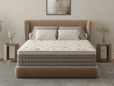 Saltea cu memorie Somnia DuoFlex 120×200, înălțime 27 cm, cu topper integrat, detasabil, fermitate mediu-tare