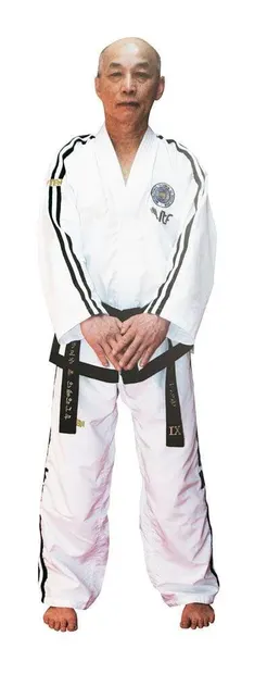 Dobok Grandmaster, Premium Gold, aprobat ITF, Top Ten, Alb 7-9 Dan