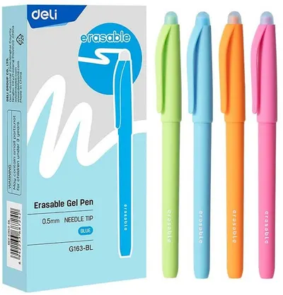 Pix cu cerneală gel Deli EG163-BL - 0.5 mm, sortiment