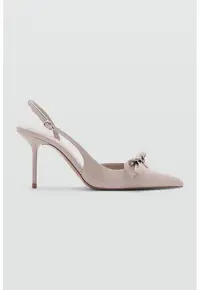 Pantofi din piele ecologica cu toc stiletto - Piersica