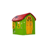 Casuta mare de gradina pentru copii Dohany Play House Verde 113x111x120 cm, utilizare interiorexterior, ferestre cu deschidere