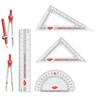Trusa geometrie 10 piese, cutie metalica, TG010, Daco