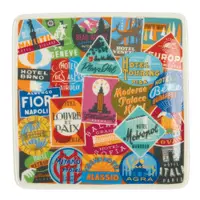 Tava din portelan - Vintage Travel Labels