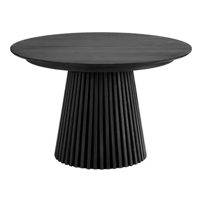 Masă de dining rotundă extensibilă cu blat cu aspect de lemn de stejar cu blat suplimentar ø 120 cm Osaka – House Nordic