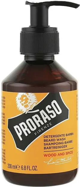 Proraso Wood and Spice Șampon hrănitor pentru barbă, 200 ml