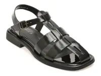 Sandale EPICA negre, 1258587, din piele naturala