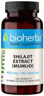 Shilajit Extract (Mumijo), 400 mg, 100 capsule, Bioherba