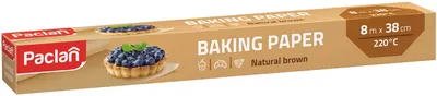 Hârtie de copt Paclan - Natural Brown, 8 m x 38 cm