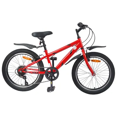 vidaXL Bicicletă pentru Copii 24 Inci 6-Viteză pentru 8-12 ani Roșu