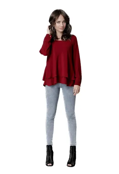 Bluza dama Auberon L020 rosie - Visiniu