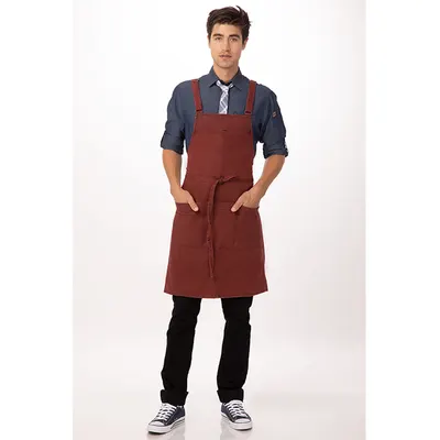 Sort Cross-Back Bib Uptown, 86x76 Cm