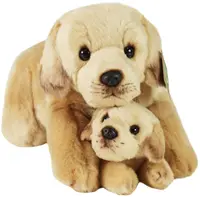 Jucărie de pluș Rappa Eco Friends - Cățeluș labrador cu pui