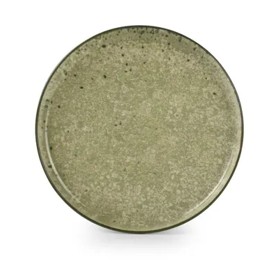 Farfurie verde/crem pentru desert din gresie ø 20 cm Gravel – ONA
