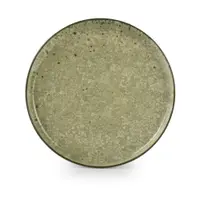 Farfurie verde/crem pentru desert din gresie ø 20 cm Gravel – ONA