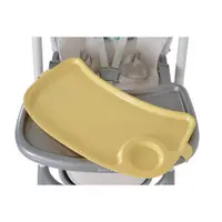 Scaun de masa pentru copii Moni Raffy Yellow pliabil, cu suport picioare si spatar reglabil