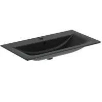 Lavoar incastrat negru mat 84 cm, dreptunghiular, Ideal Standard Connect Air