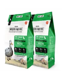 WIEJSKA ZAGRODA Hrană uscată monoproteică cu rață pentru câini M/L 2x6 kg