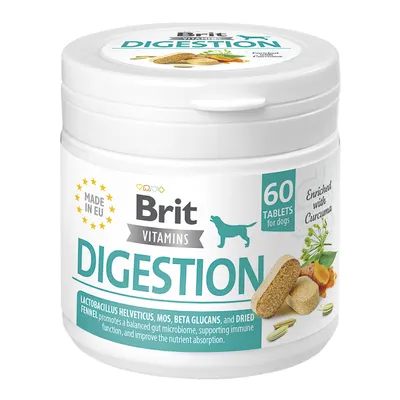 Brit Vitamins Digestion: recompense cu probiotice pentru câini, 120 g (60 tbl)