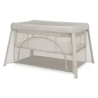 Patut multifunctional, Lionelo, Mila, 2 in 1, Saltea 4 cm cu spuma T25, 2 niveluri de inaltime, Pliere rapida, Intrare laterala, Geanta de transport inclusa, 0-36 luni, Pana la 15 kg, Bej