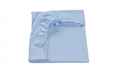 Cearsaf pat 90x200x10 cm bumbac model bleu
