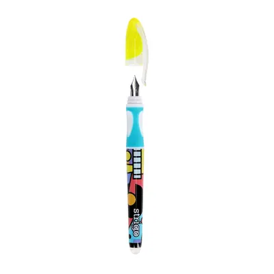 Stilou cu stergere Strigo Pop Art + 2 rezerve + dispozitiv curatare