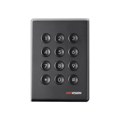 Cititor de proximitate RFID cu tastatura Hikvision DS-K1108AMK, Wiegand, Mifare, 13.56 MHz, cod PIN, interior/exterior