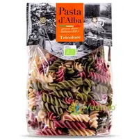 Paste Tricolore Fusilli din Grau Dur, Spanac si Sfecla Rosie Ecologice/Bio 250g