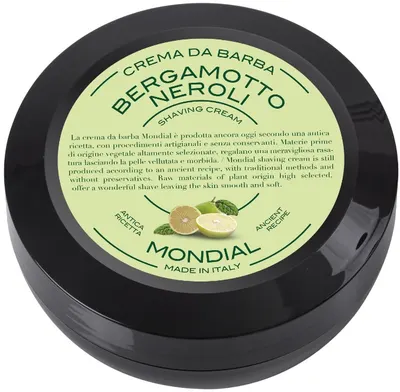 Mondial 1908 Cremă de bărbierit cu aromă de bergamotă și neroli, 75 ml