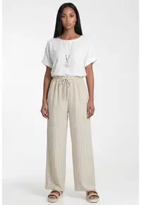 Pantaloni dama M1323 - Poliester - Alb