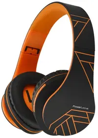 Căști wireless PowerLocus - P2, negre/ portocalii