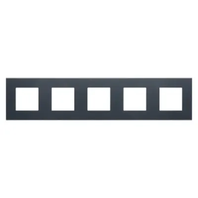 Placa Ornament Dahlia - in Technopolymer - 5 Modul Horizontal/vertical - Anthracite Grey