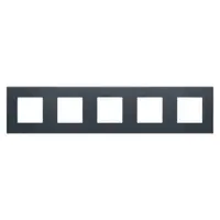 Placa Ornament Dahlia - in Technopolymer - 5 Modul Horizontal/vertical - Anthracite Grey