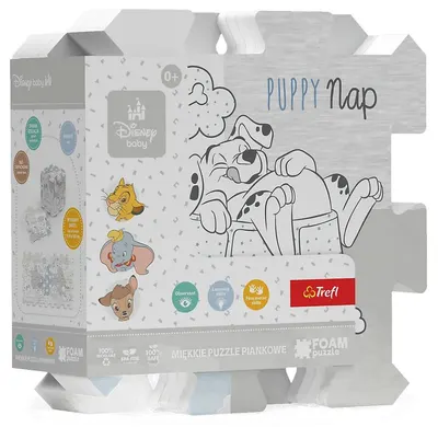 Puzzle de podea pentru bebeluși Trefl din 8 piese - Bambi și prietenii
