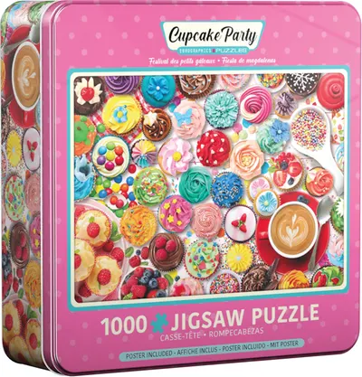 Puzzle Eurographics din 1000 de piese - Cupcake Party Tin